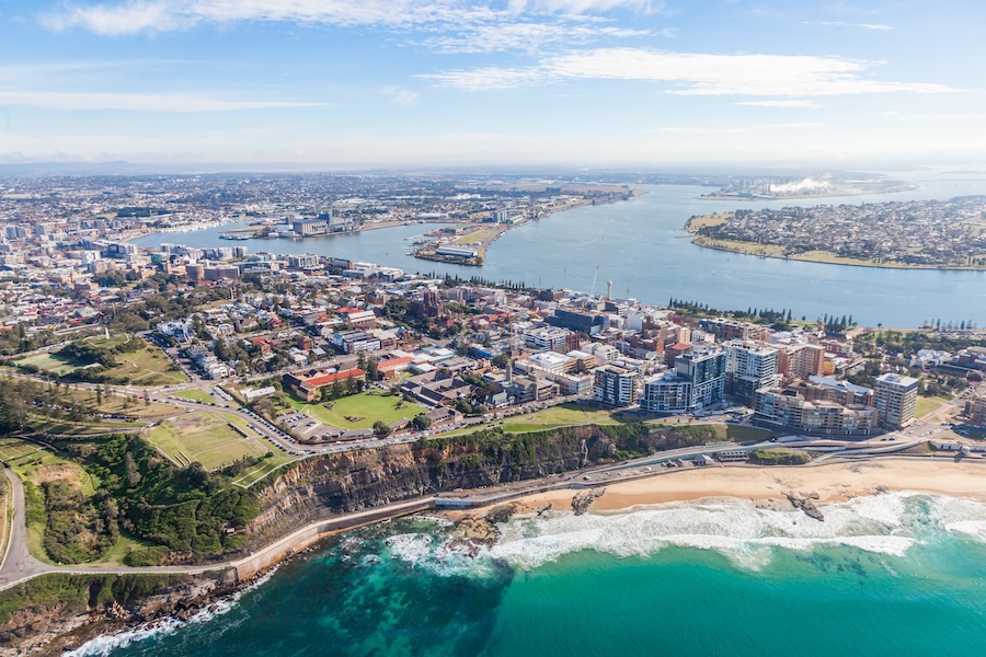 Newcastle Australia aerial